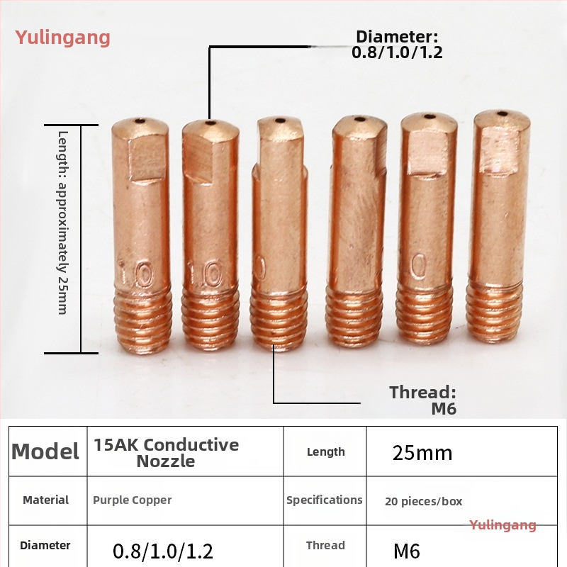Vodiaca tryska pre MIG zvárací pištoľ, európsky štýl, 0,8 mm napájanie drôtu, tryska na 1,2 mm drôtové napájanie, pneumatický pohon, horúci vzduch a IR výkon