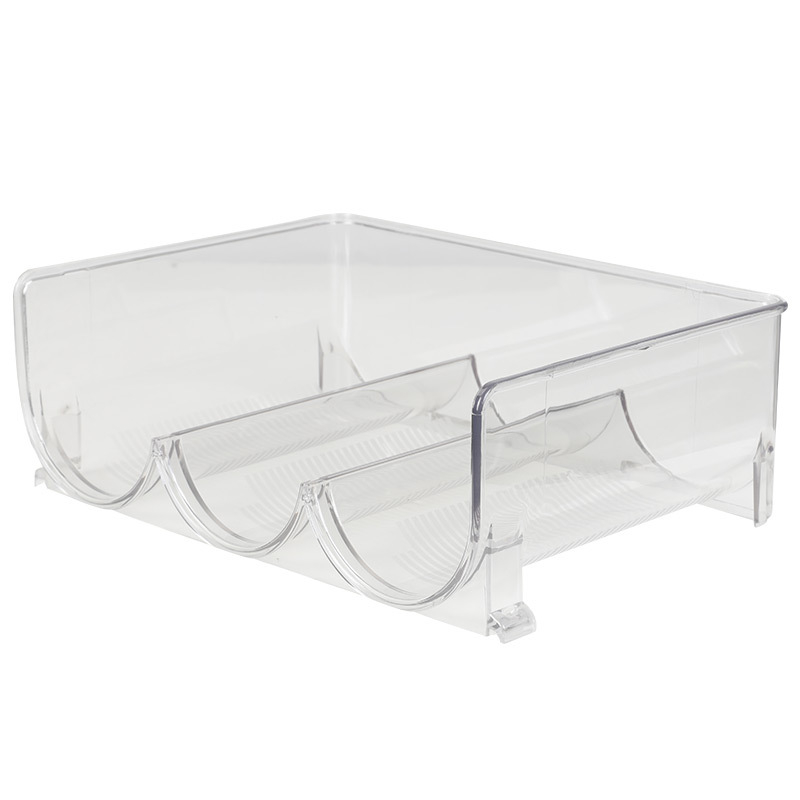 Everett suport pentru pahare din plastic — raft de birou cu mai multe niveluri, montaj fără găuri, stocare stackabilă, protecție împotriva prafului, design modern