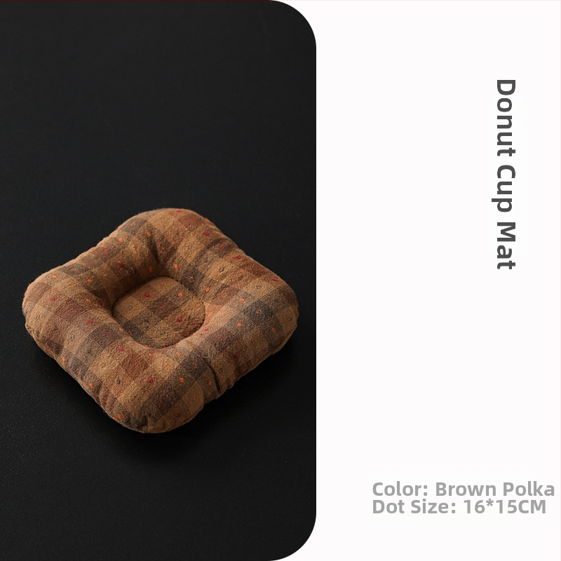 Textilná podložka pod pohár – japonský štýl, uvedená v roku 2024, balená v OPP vrecku