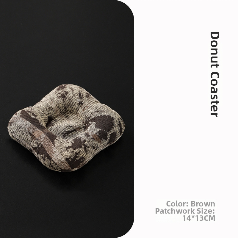 Textilná podložka pod pohár – japonský štýl, uvedená v roku 2024, balená v OPP vrecku