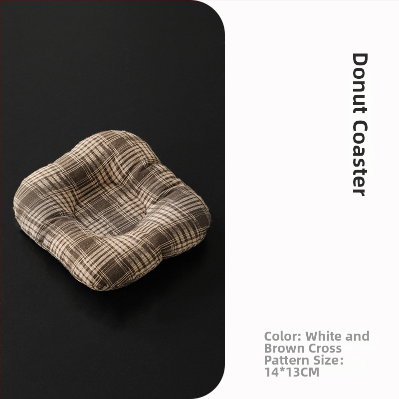 Textilná podložka pod pohár – japonský štýl, uvedená v roku 2024, balená v OPP vrecku