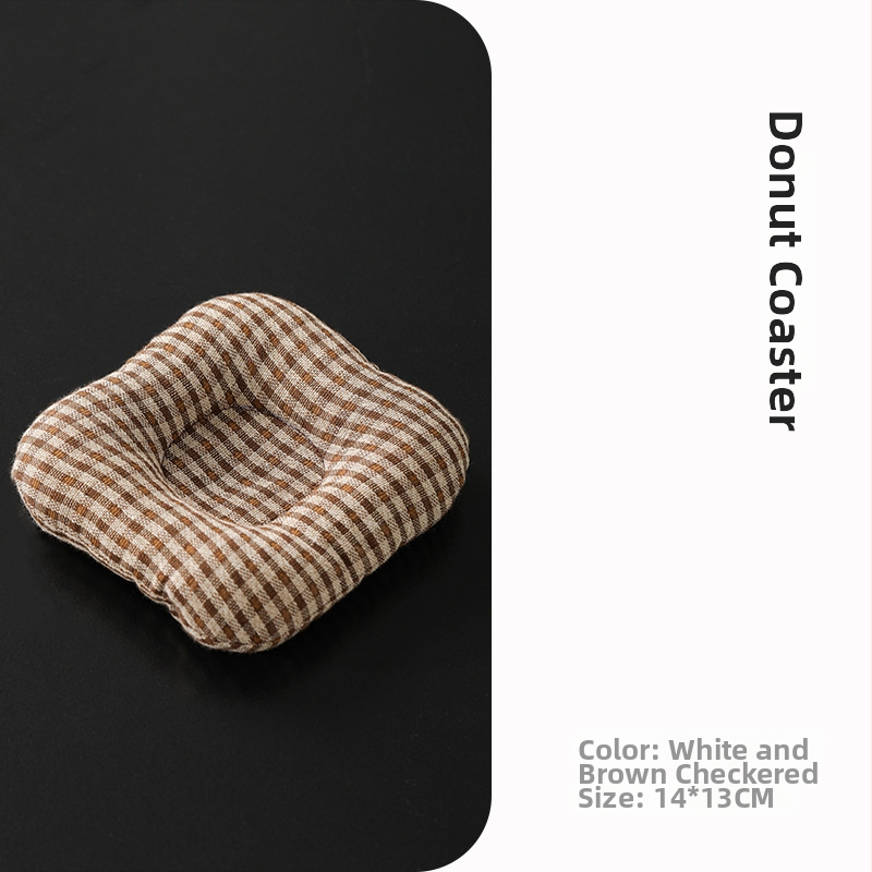 Textilná podložka pod pohár – japonský štýl, uvedená v roku 2024, balená v OPP vrecku