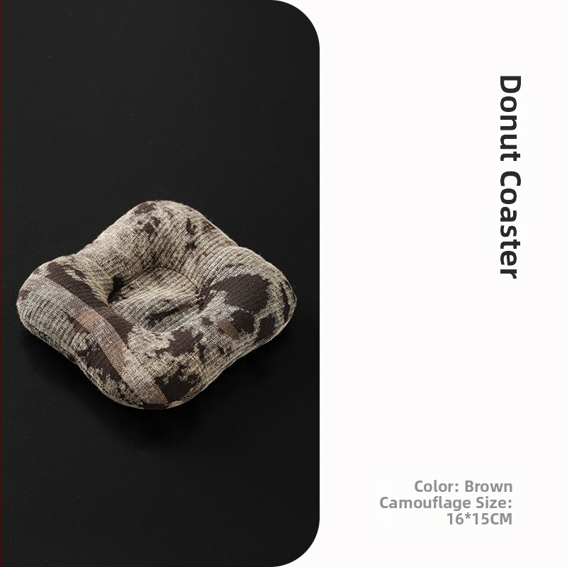 Textilná podložka pod pohár – japonský štýl, uvedená v roku 2024, balená v OPP vrecku