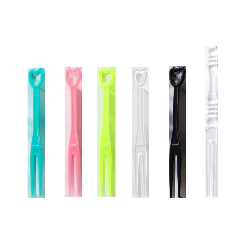 Jednokratna vilica za voće od PS plastike, individualno pakirana, 100–200 kom/pak, pogodno za mikrovalnu pećnicu, težina 0,55 g po štapiću