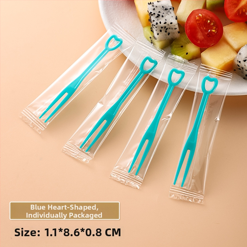 Jednorazová vidlička na ovocie z PS plastu, individuálne balená, 100–200 ks na balenie, vhodná do mikrovlnky, hmotnosť 0,55 g na kus
