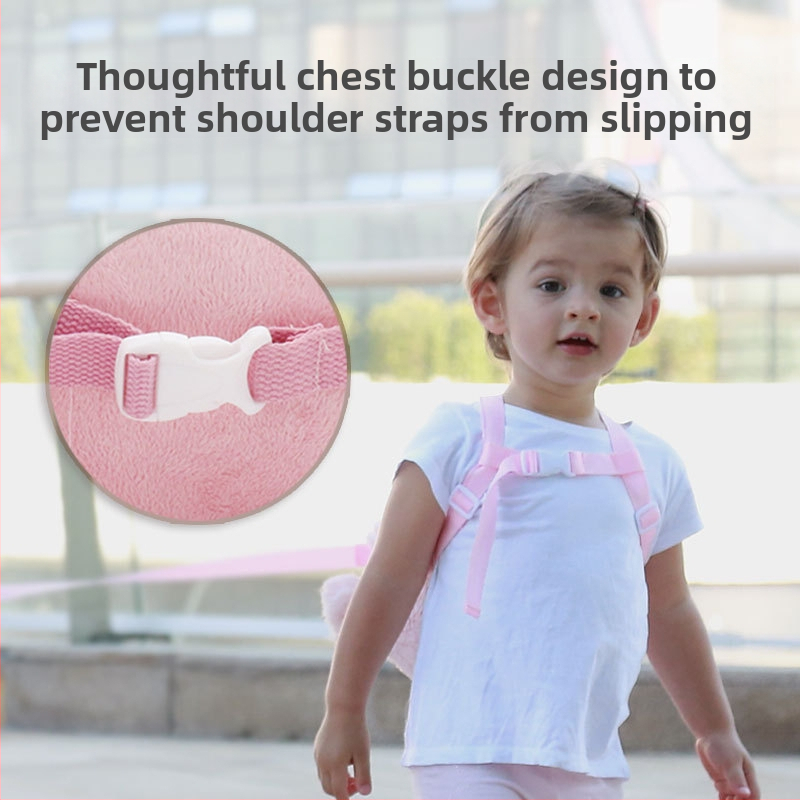 Sihah bear βελούδινο σακίδιο πλάτης για νηπιαγωγείο - ζωικό μοτίβο, καμπύλοι ιμάντες