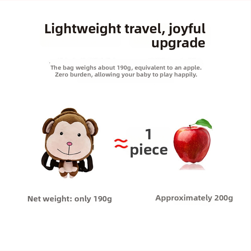 Sihah bear βελούδινο σακίδιο πλάτης για νηπιαγωγείο - ζωικό μοτίβο, καμπύλοι ιμάντες