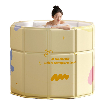 Összecsukható kettős formájú fürdőedény felnőttek és gyerekek számára, teljes testű fürdéshez, otthoni használatra