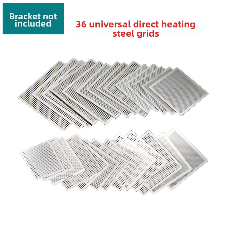 RIESBA BGA közvetlen felmelegítő acélháló grafikus chipekhez, 10-36 darab készlet