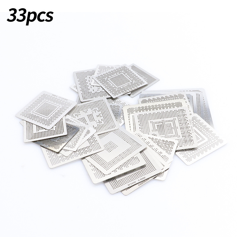 RIESBA BGA közvetlen felmelegítő acélháló grafikus chipekhez, 10-36 darab készlet