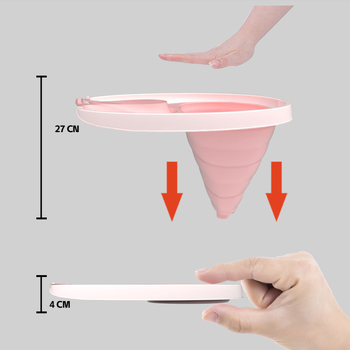 Vas pliabil de spălat păr din plastic pentru baie, destinat adulților