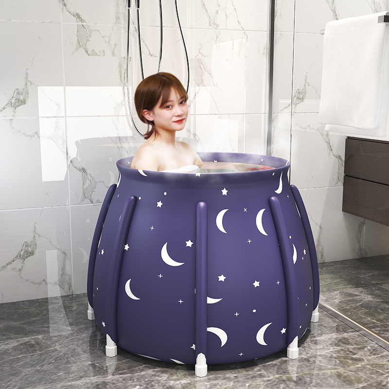  Cadă de baie pliabilă din PVC cu opt suporturi – pentru adulți, Brand Bath Beauty