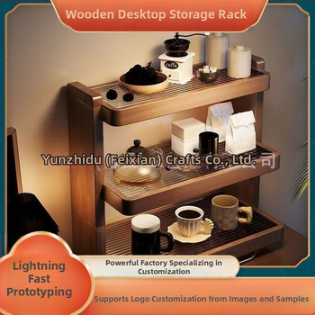 Natúrfa pohártartó és asztali rendező, 3 szintes, többfunkciós, hordozható