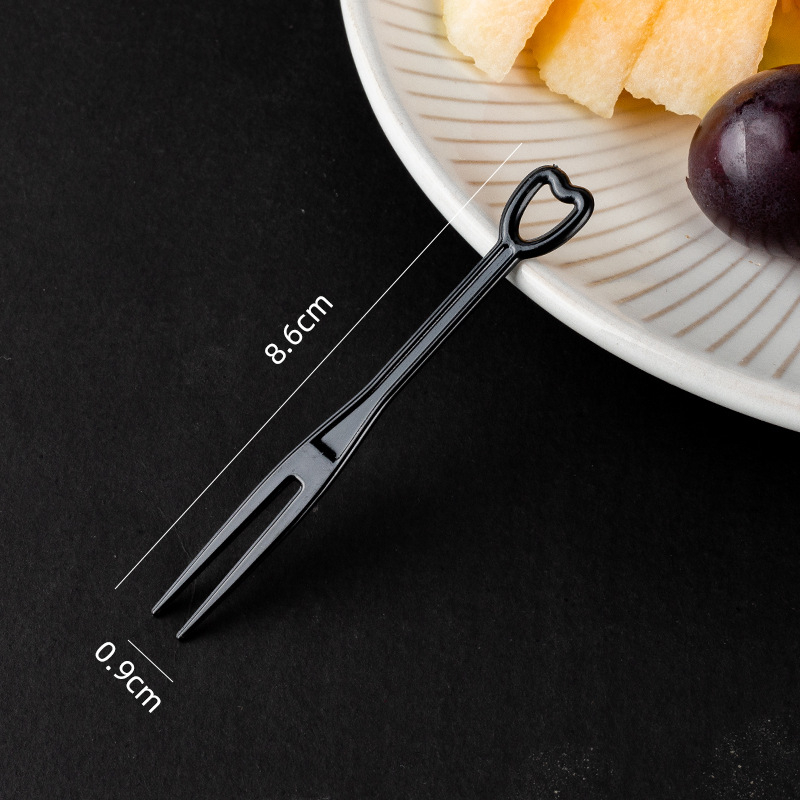 Jednokratna vilica za voće, PS materijal, srcolikog oblika, individualno pakirana, 500 komada po paketu, Shake box