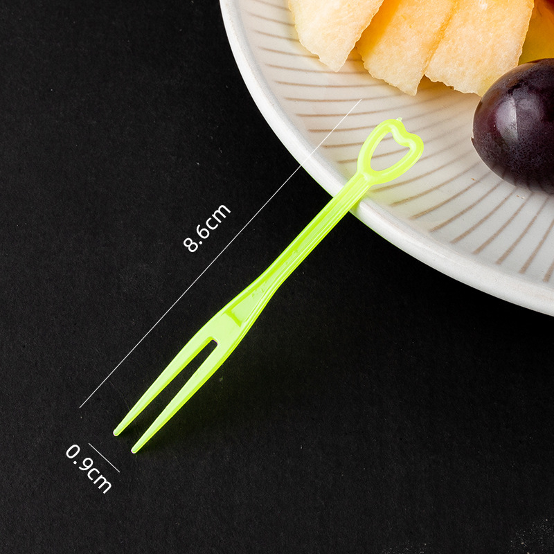 Jednokratna vilica za voće, PS materijal, srcolikog oblika, individualno pakirana, 500 komada po paketu, Shake box