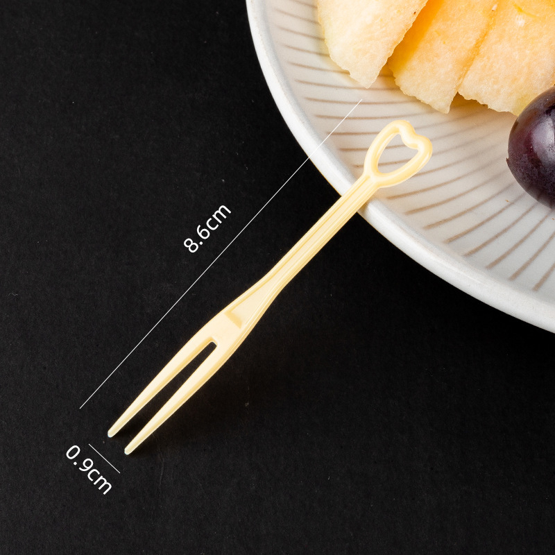 Jednokratna vilica za voće, PS materijal, srcolikog oblika, individualno pakirana, 500 komada po paketu, Shake box