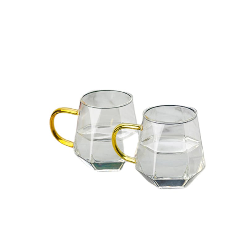 Σετ γυάλινος βραστήρας οικιακής χρήσης – Διαμαντένιο μοτίβο, Σύγχρονο μινιμαλιστικό ύφος, Γυάλινο μποροσιλικό γυαλί υψηλής αντοχής στη θερμοκρασία, Κατάλληλο για κρύο νερό