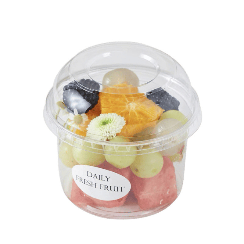 Jednokratna prozirna čaša za desert za kutije voća, prehrambene kvalitete, prikladna za ledeni prah, s logom sitotiska