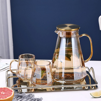 Σετ γυάλινών ποτηριών για κρύο νερό από γυαλί υψηλής μπόροσιλικότητας, νορδικού σχεδιασμού, μοντέρνος μινιμαλισμός, κατάλληλο για χυμούς, γάλα και ποτά