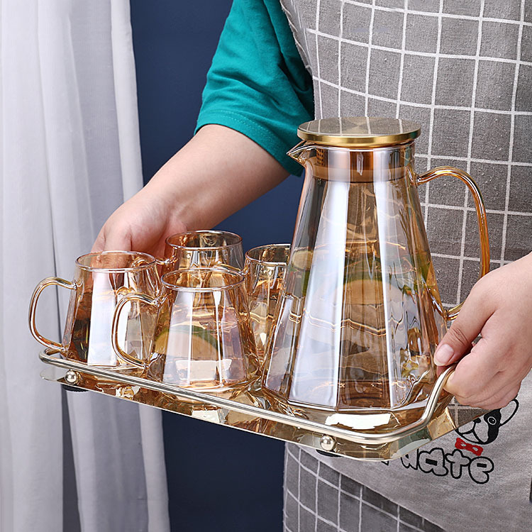 Σετ γυάλινών ποτηριών για κρύο νερό από γυαλί υψηλής μπόροσιλικότητας, νορδικού σχεδιασμού, μοντέρνος μινιμαλισμός, κατάλληλο για χυμούς, γάλα και ποτά