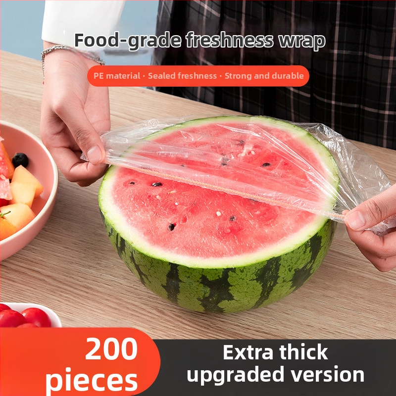 Jednorazový set potravinovej fólie na pokrytie misiek, tanierov a viečok; odolný voči teplotám od -60°C do 100°C; jednoduché balenie; značka Pengyi; 1 kus; domáce použitie.