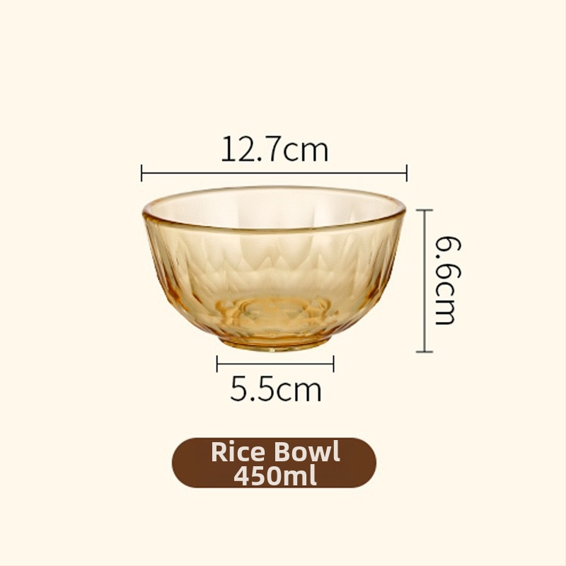 Set riadu z vysoko borosilikátového skla — misy, misy na polievku, taniere, misy na ryžu — vlastné spracovanie k dispozícii — štýl INS / Nový Čínsky štýl
