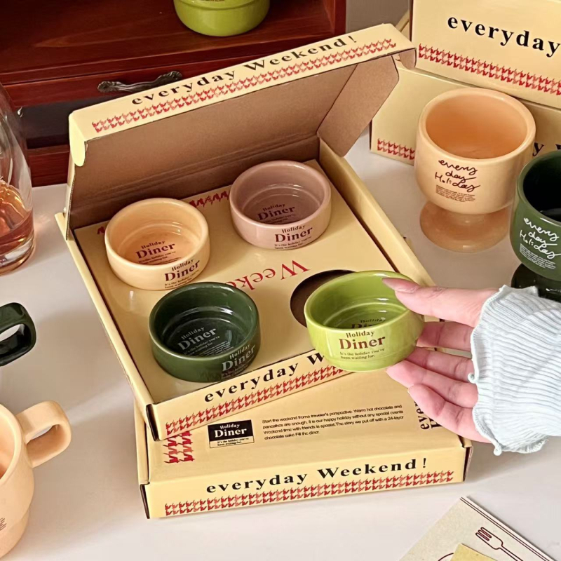 Keramičke posude za začine, džem i maslac – okrugle, lagani luksuzni retro stil, glazirani završni sloj, pogodno za mikrovalnu