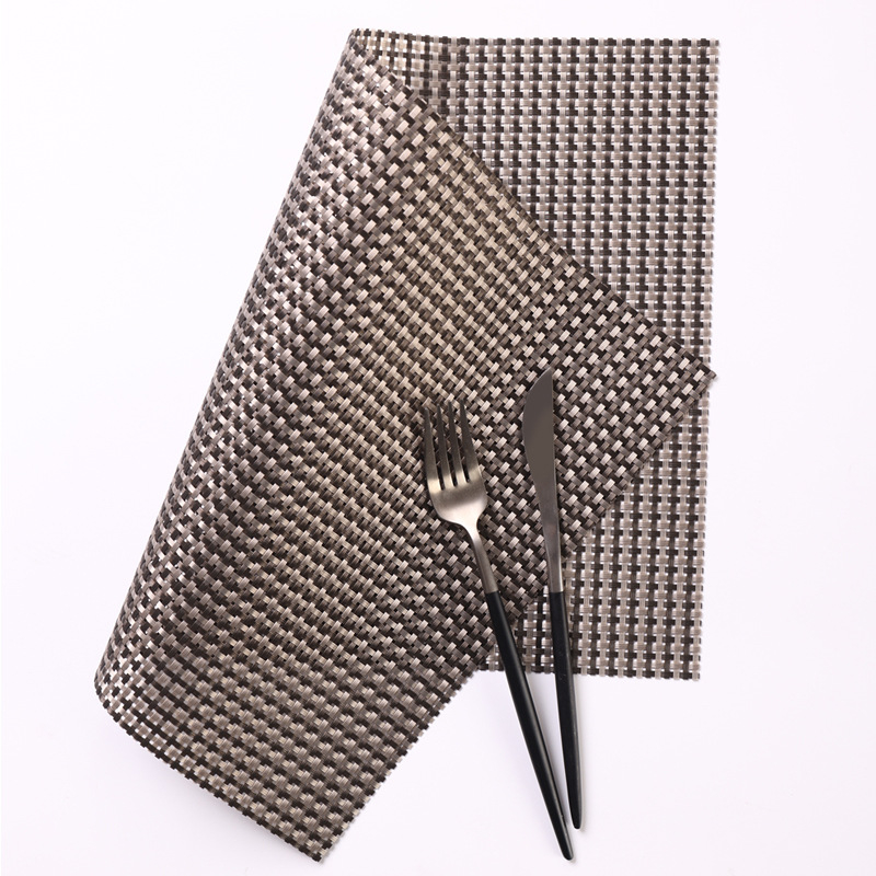 PVC podmetač za stol, nordijski stil, kvadratni oblik, jednobojni uzorak, za hotele i restorane