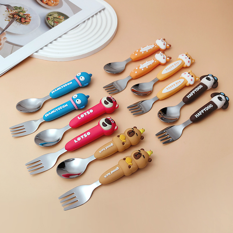 Set dječjih pribora: vilica i žlica, 304 nehrđajući čelik, dvodijelni set, za djecu od 12 mjeseci, brenda Xintu