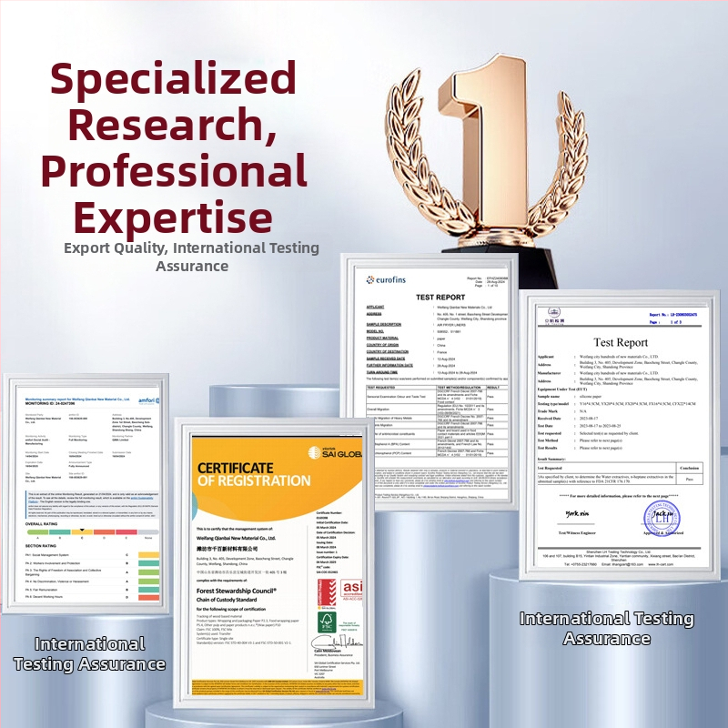 Cool energy Pravoúhly papier na pečenie do fritézy na vzduch, drevená celulóza, potravinárske silikónové potiahnutie, 40 g/m²