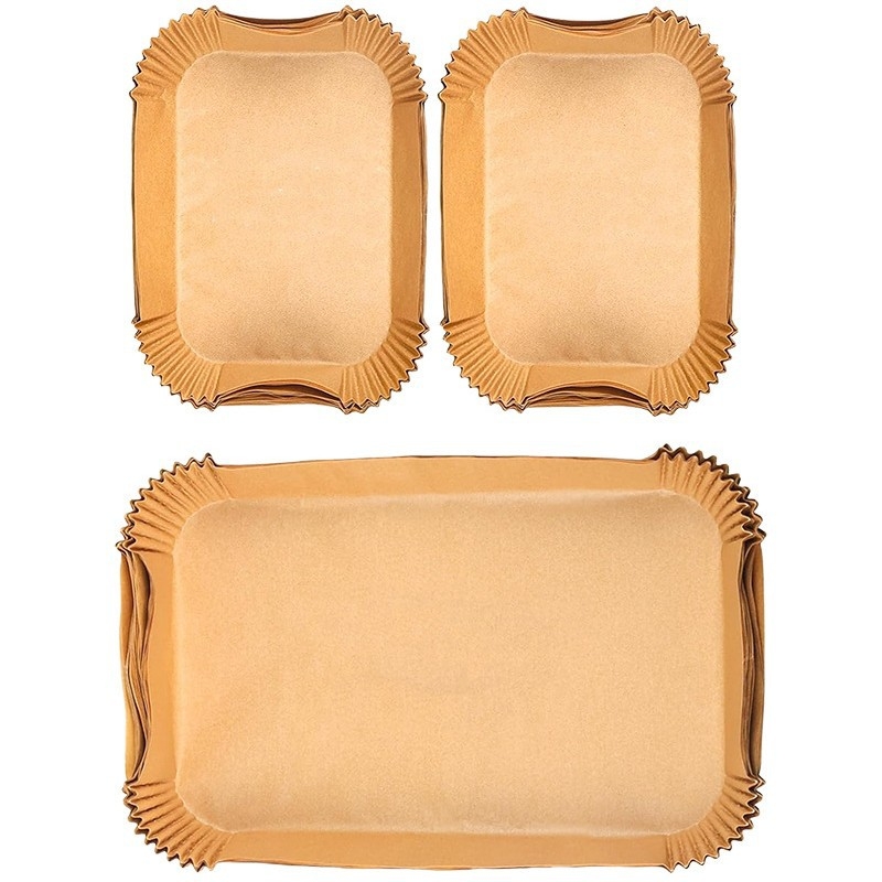 Cool energy Hârtie de copt dreptunghiulară pentru friteuză cu aer, pulpă de lemn, acoperire siliconică alimentară, 40 g/m²