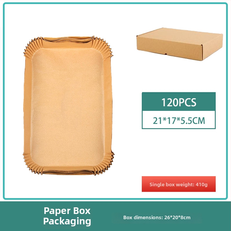 Cool energy Pravoúhly papier na pečenie do fritézy na vzduch, drevená celulóza, potravinárske silikónové potiahnutie, 40 g/m²