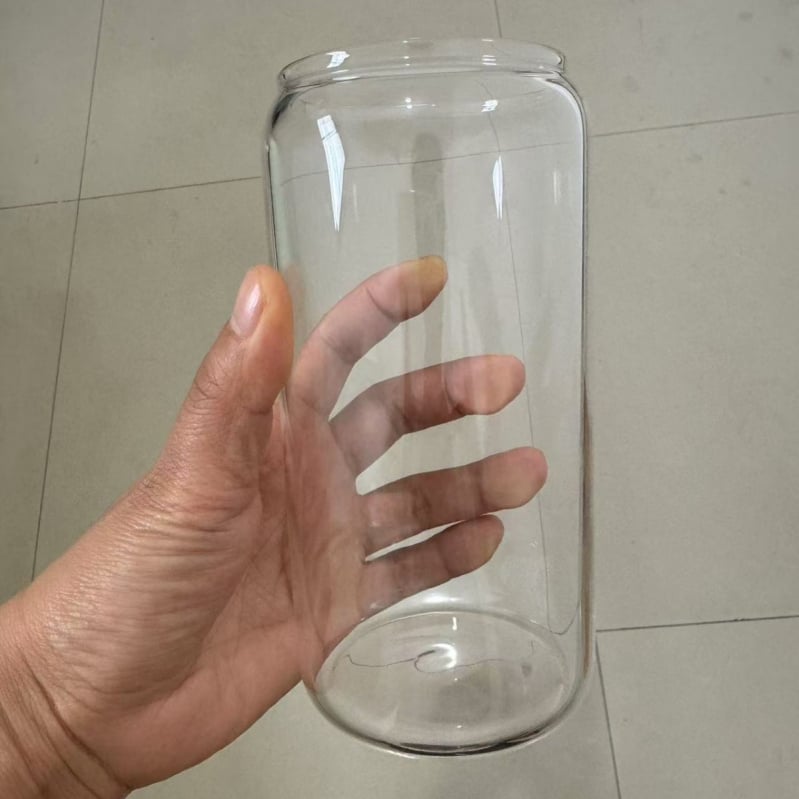 Sippy čaša s poklopcem i slamkom, borosilikatno staklo visoke temperature otpornosti, jednostruka konstrukcija