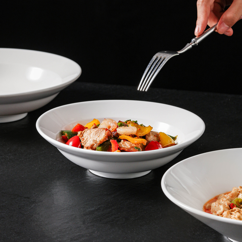 Francia stílusú kerámia tál, modern minimalist étkészlet, 450 ml kapacitás, testreszabható