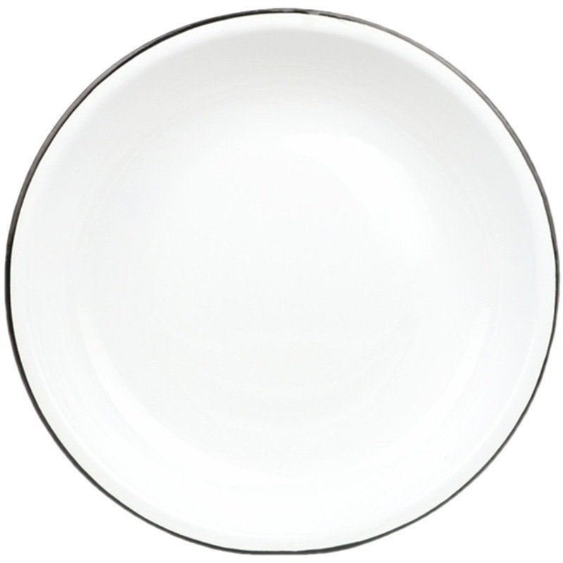 Porcelanska okrugla zdjela, jednobojni uzorak, japanski stil, površina ispod glazure