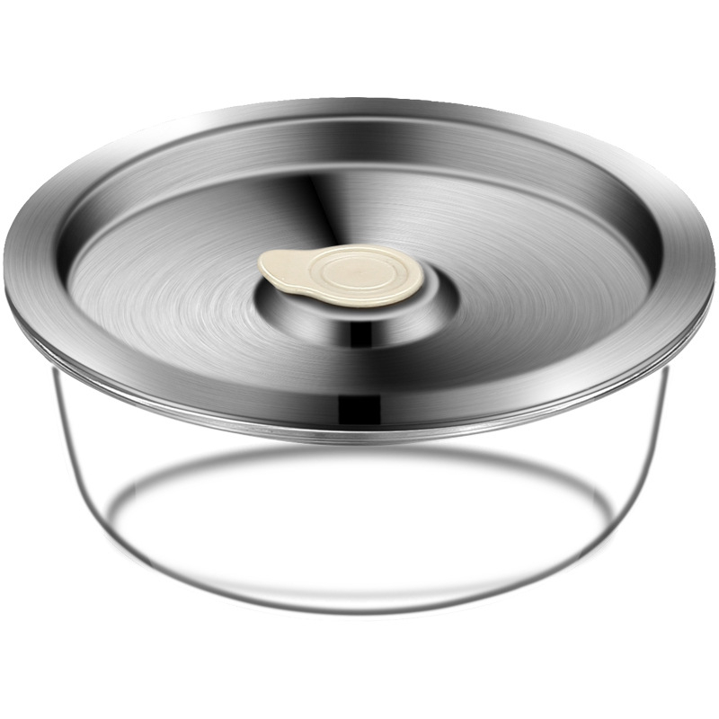 Staklena zdjela za parenje jaja s poklopcem, borosilikatno staklo, mikrovalna sigurnost, mogućnost ispisa logotipa, okrugli oblik, jednostavan suvremen stil