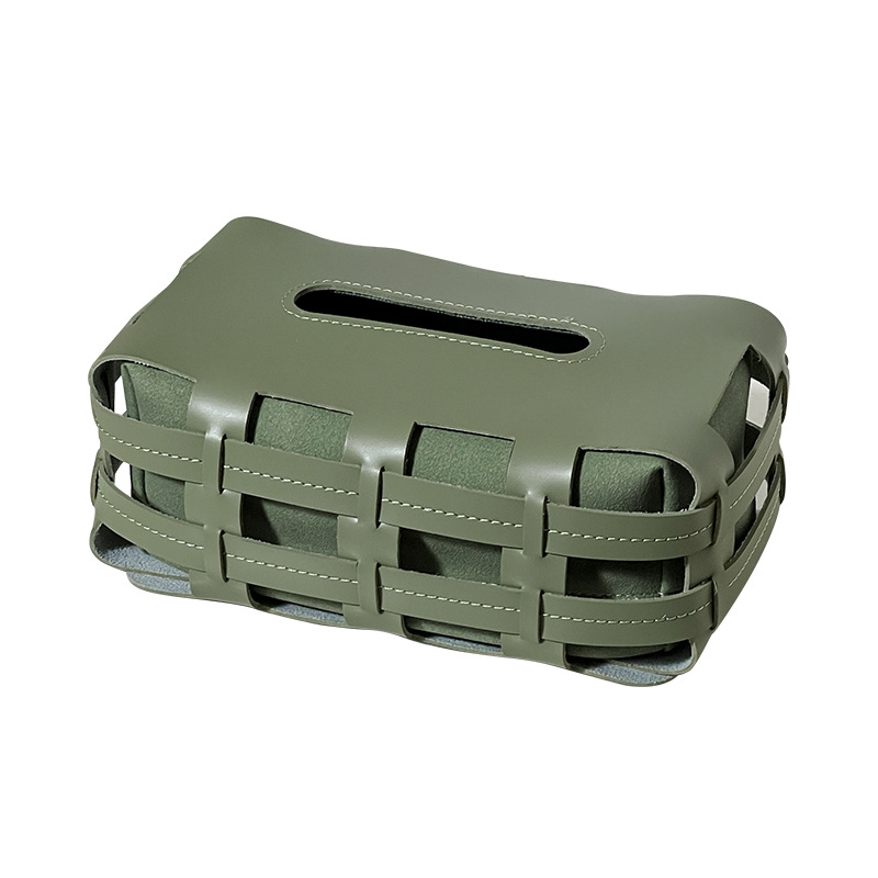 Szalvétatartó, kézzel készített bőrből, fényes luxus stílus, többfunkciós, autóba, nappaliba és fürdőszobába alkalmas (Anyag: bőr; Stílus: könnyű luxus; Funkció: többfunkciós; Felhasználás: autó/nappali/fürdőszoba)