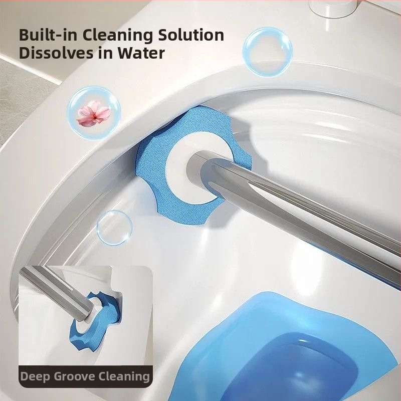 Jednorazová sada toaletnej kefy so sacím úchytom, nástenná montáž, plast, ľahký luxusný štýl