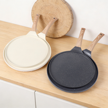 Tiganj za doručak – jaja i palačinke, s antiadhesivnim premazom, aluminijska legura, ravno dno, trostruko dno, kompatibilan sa svim štednjacima