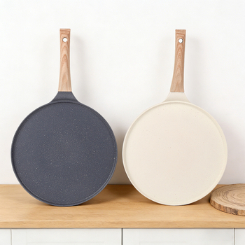 Tiganj za doručak – jaja i palačinke, s antiadhesivnim premazom, aluminijska legura, ravno dno, trostruko dno, kompatibilan sa svim štednjacima