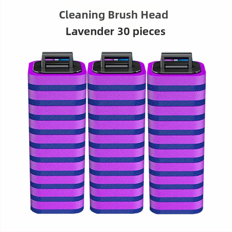 Jednorázový set toaletnej kefy, nástenné prevedenie, pre japonskú kúpeľňu, s vymeniteľnou hlavou, z plastu