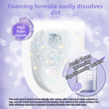 Egyszer használatos vécé kefés készlet hosszú nyéllel, műanyagból, modern minimalista stílusú fürdőszobába