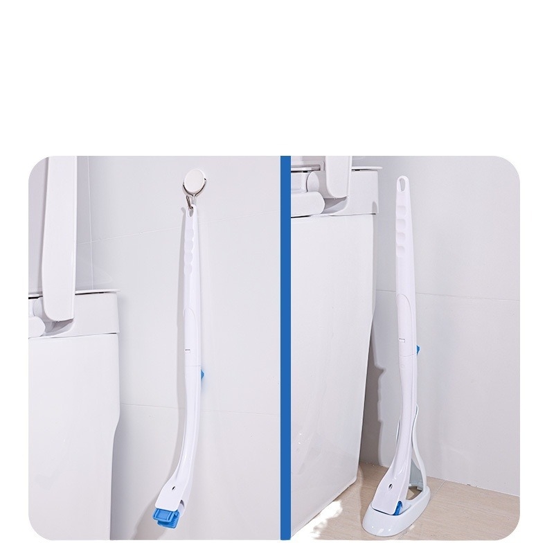 Yunlei Egyszer használható toalettkefe készlet, 1 kefe + 12 cserefej, citrom illat, műanyag