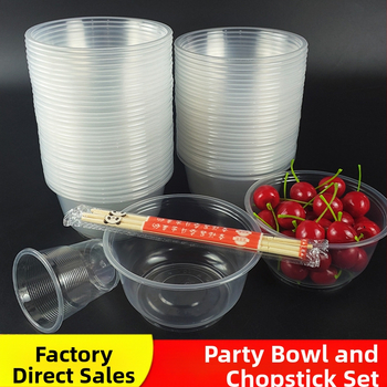Egyszer használatos műanyag étkészlet poharakkal és kerek tálakkal, otthoni és üzleti felhasználásra; vastagabb műanyag esküvői poharak; logó nyomtatás lehetséges