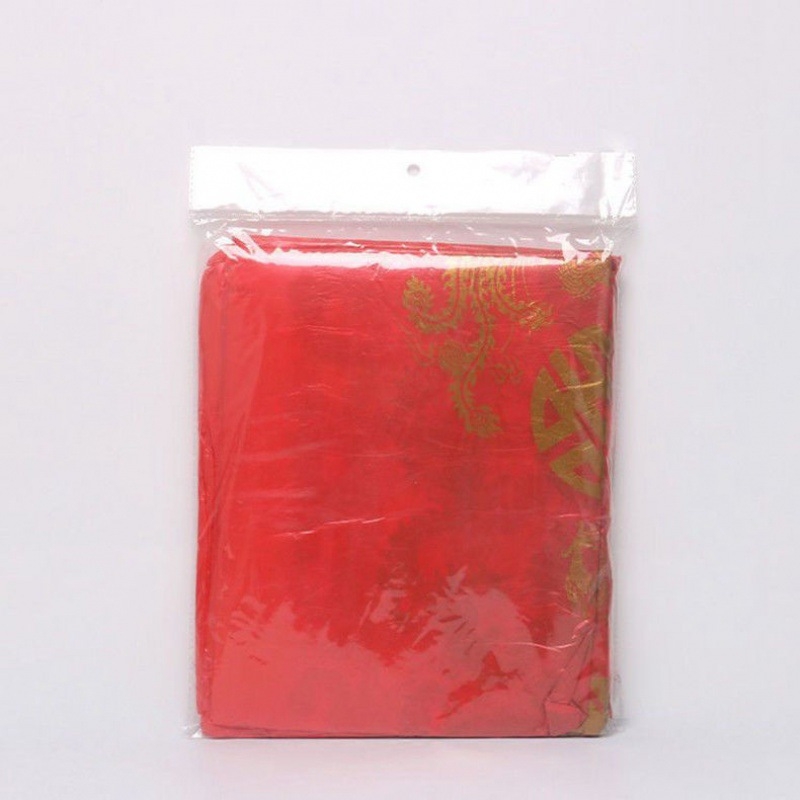 Jednokratni obrus od polietilena, deblji, za okrugle i pravokutne stolove; moderni minimalistički stil; nije biorazgradiv; pogodno za bankete, restorane i kućnu upotrebu.