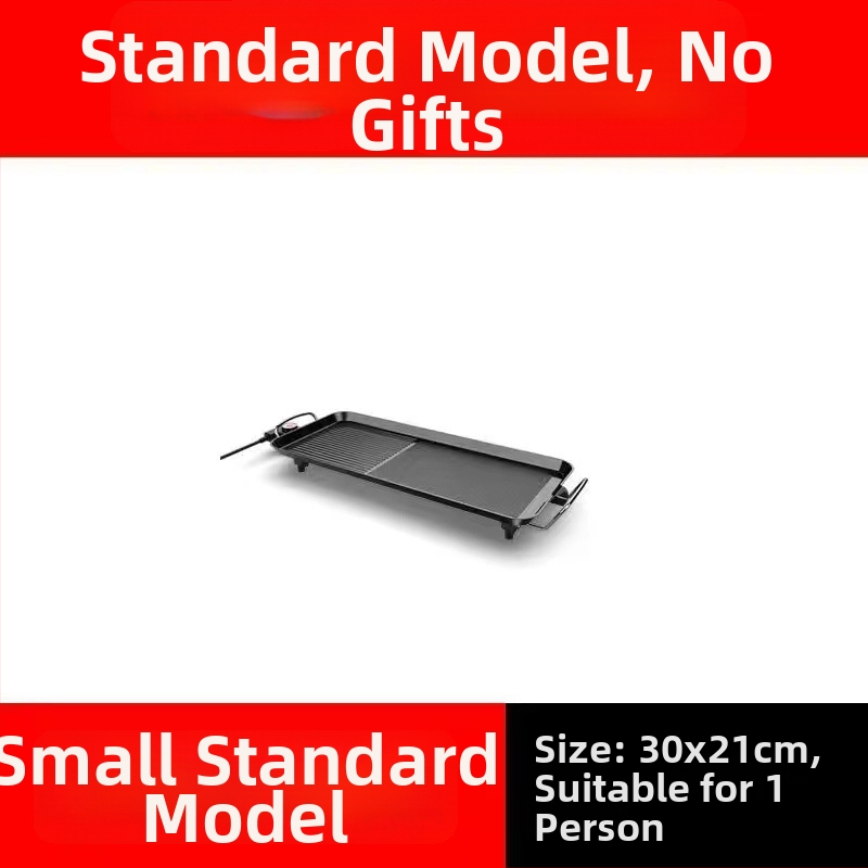 Füstmentes elektromos grillsütő serpenyő, tapadásmentes bevonattal, alumínium kivitel, négyzet alakú, hordozható