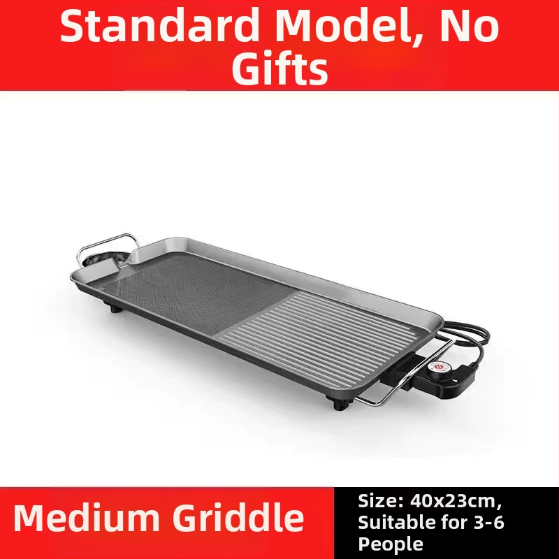 Füstmentes elektromos grillsütő serpenyő, tapadásmentes bevonattal, alumínium kivitel, négyzet alakú, hordozható