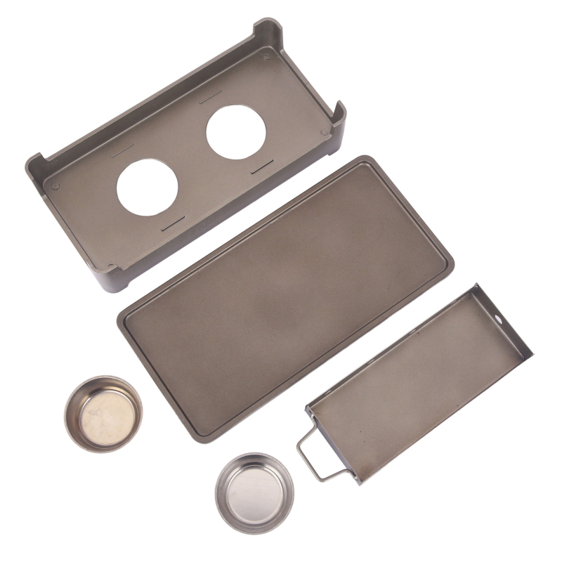 Ploča za roštilj — aluminijska kvadratna, prilagodljiva, modern minimalistički stil