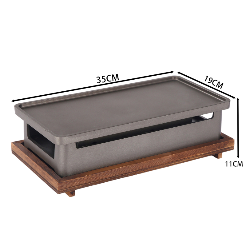 Ploča za roštilj — aluminijska kvadratna, prilagodljiva, modern minimalistički stil