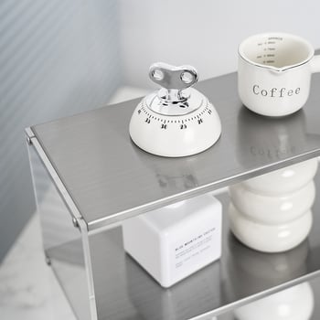 Дисплей рафт за чаши от акрил и неръждаема стомана за настолен плот – Xintao, модел Acrylic Stainless Steel Display Rack, Материал: неръждаема стомана, Подходящо: дневна/спалня/настолен плот, Сглобяем.